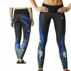 Adidas Techfit Climalite Ais Illum Medium Compression Graphic Workout Leggings